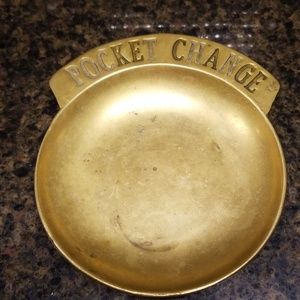 Vintage  brass Pocket Change dish...just like Dads